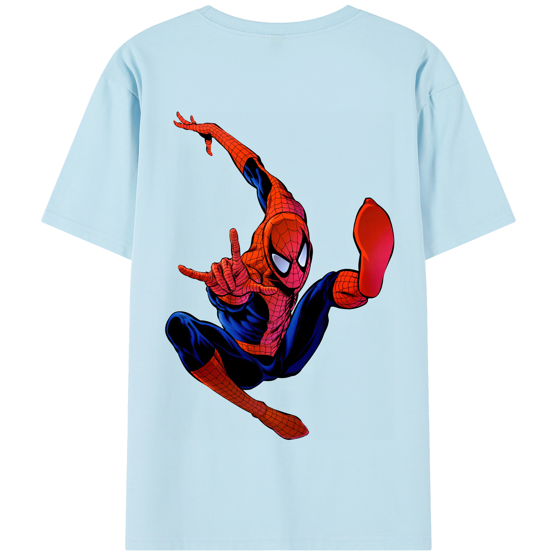 （画像用） Spider Man スパイダーマン 綿100％半袖Tシャツ（背面プリント）